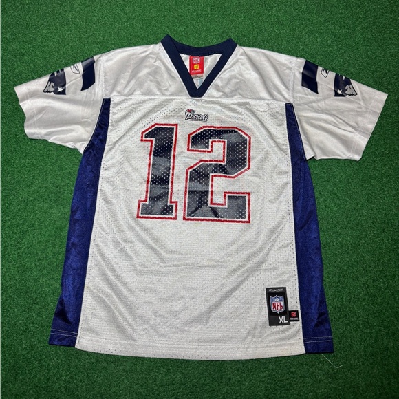 Vintage Y2K Tom Brady New England Patriots Jersey, NFL Football Reebok (Small) - Picture 2 of 9